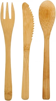 Bambuiset Celuk-ruokailuvälineet