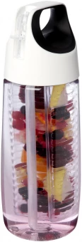 HydroFruit 700 ml:n urheiluvesipullo kierrätetystä muovista läppäkannella ja uuttajalla
