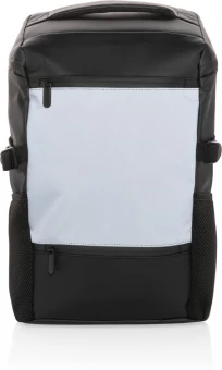 PU erittäin näkyvä helppokäyttöinen 15.6" reppu kannettavalle tietokoneelle, musta
