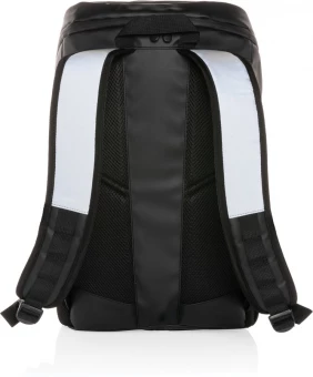 PU erittäin näkyvä helppokäyttöinen 15.6" reppu kannettavalle tietokoneelle, musta