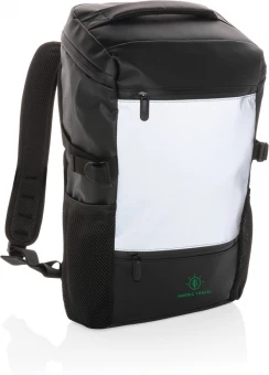 PU erittäin näkyvä helppokäyttöinen 15.6" reppu kannettavalle tietokoneelle, musta