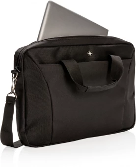 Swiss Peak 15.4" kannettavan tietokoneen laukku, musta