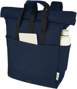 Joey 15” GRS recycled canvas rolltop laptop backpack 15L