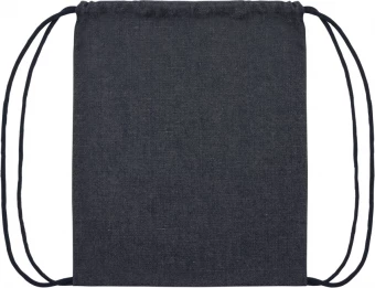 Impact AWARE™ kierrätetystä farkkukankaasta valmistettu reppu kiristysnauhalla