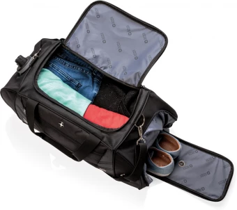 Swiss Peak viikonloppu/urheilulaukku PVC vapaa, musta