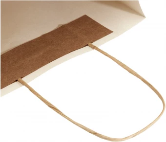 Taaskasutatud materjalist paberkott, keskmine