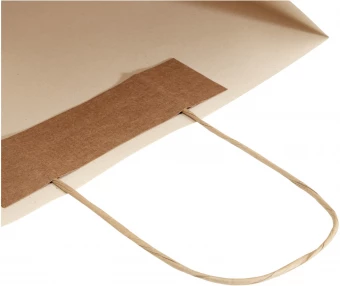 Taaskasutatud materjalist paberkott, suur