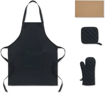Taaskasutatud puuvillast köögikomplekt Gala Set