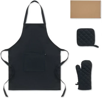 Taaskasutatud puuvillast köögikomplekt Gala Set