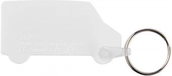 Tait pakettiauton muotoinen kierrätetty avaimenperä