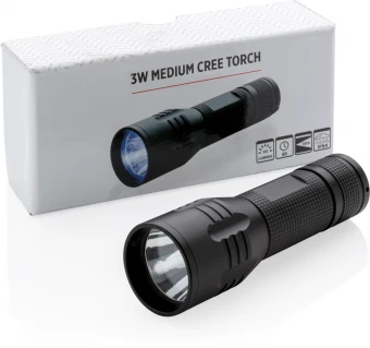 3 W:n keskikokoinen CREE-taskulamppu