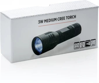 3 W:n keskikokoinen CREE-taskulamppu