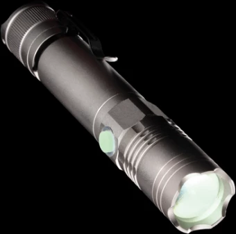 Uudelleenladattava 3W taskulamppu, harmaa