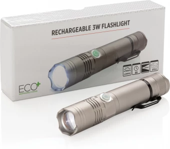 Atkārtoti uzlādējams 3W lukturītis