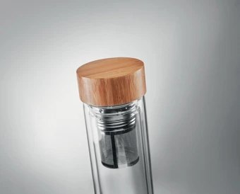 Kaksoisseinäinen lasipullo 400ml