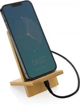 FSC® bambusta valmistettu puhelinteline FSC® kraft-laatikossa, ruskea