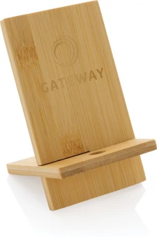 FSC® bambusta valmistettu puhelinteline FSC® kraft-laatikossa, ruskea