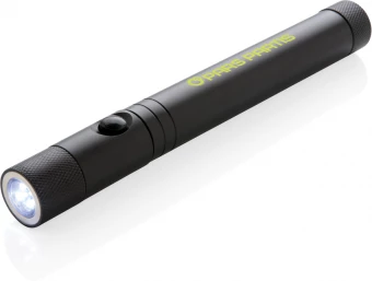 Teleskooppivalaisin magneetilla, musta