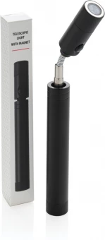 Teleskooppivalaisin magneetilla, musta