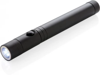 Teleskooppivalaisin magneetilla, musta