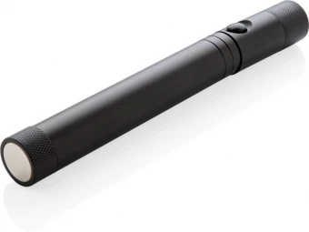 Teleskooppivalaisin magneetilla, musta