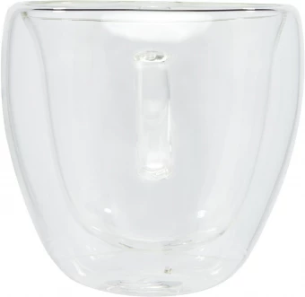 Manti 2-osainen 100 ml:n kaksiseinäinen lasikuppi bambualusella