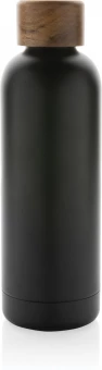 Wood RCS-sertifioitu kierrätetystä ruostumattomasta teräksestä valmistettu tyhjiöpullo