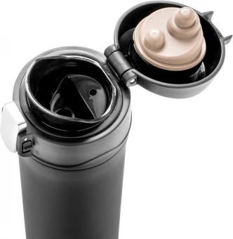 RCS Recycled stainless steel easy lock vacuum mug, black
