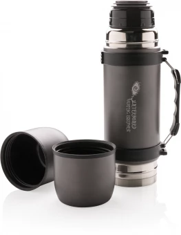 Swiss Peak tyhjiöpullo, 2 kuppia, harmaa