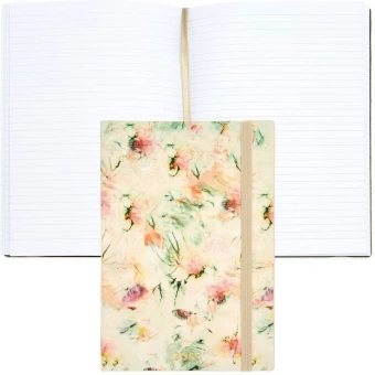 Tie-Dye jooneliste lehtedega A5 märkmik