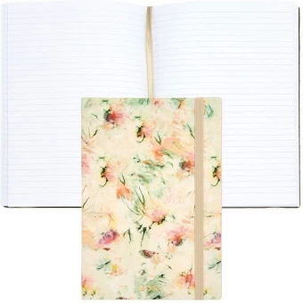 Tie-Dye jooneliste lehtedega A5 märkmik