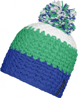 Trendikas kolmevärviline tutimüts