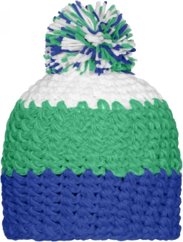 Trendikas kolmevärviline tutimüts