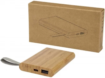Tulda-varavirtalähde, 5 000 mAh, bambua