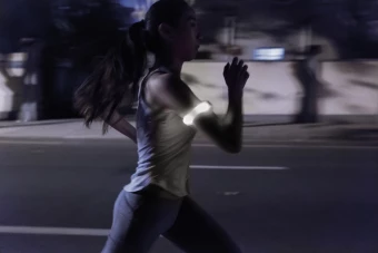 Safety led strap, red