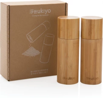 Ukiyo bambusest soola- ja pipraveski komplekt