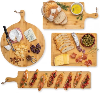 Ukiyo bambusta valmistettu pyöreä tarjoilulauta, ruskea