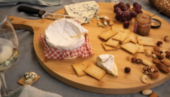 Ukiyo bambusta valmistettu pyöreä tarjoilulauta, ruskea