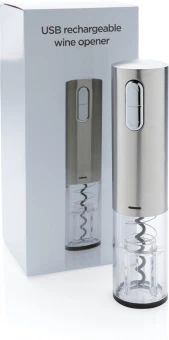 Sähköinen viininavaaja - USB ladattava, harmaa