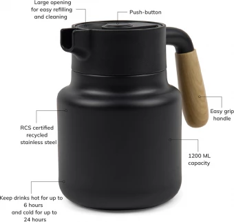 Vaakumkann VINGA Arbe 1200ml