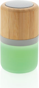 Bambuinen väriä vaihtava 3W kaiutin valolla