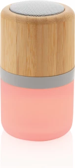 Bambuinen väriä vaihtava 3W kaiutin valolla