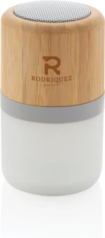 Bambuinen väriä vaihtava 3W kaiutin valolla