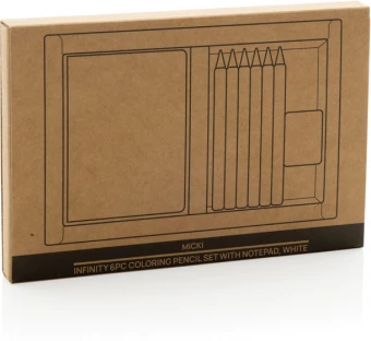 Värvipliiatsite komplekt koos märkmikuga Micki GRS