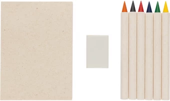 Värvipliiatsite komplekt koos märkmikuga Micki GRS