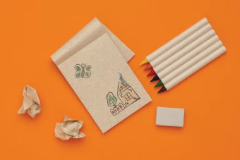 Värvipliiatsite komplekt koos märkmikuga Micki GRS