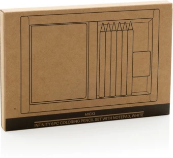 Värvipliiatsite komplekt koos märkmikuga Micki GRS