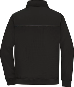 Vastupidav jakk diskreetse trükiga erinevatest materjalidest