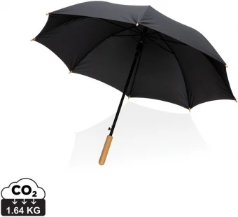 23" Impact AWARE™ RPET 190T auto-open bambusateenvarjo