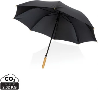 27" Impact AWARE™ RPET 190T auto-open bambusateenvarjo